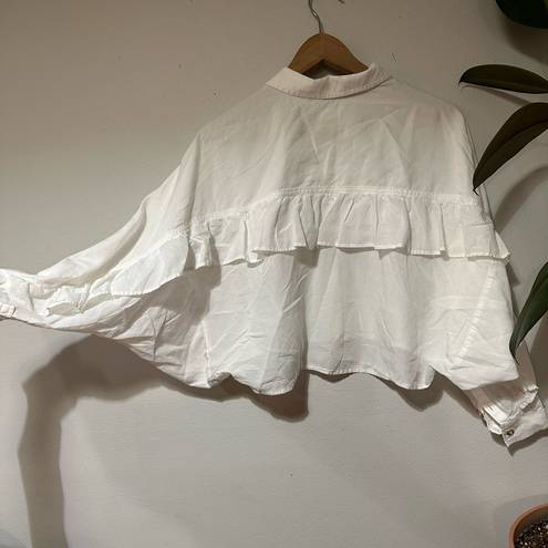 Pilcro  ruffle crop blouse