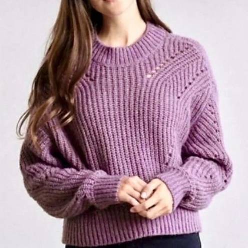 Elizabeth and James  Purple Shimmer Crewneck Sweater XS