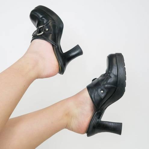 Xhilaration Vintage 90s  Black Chunky Platform Mules