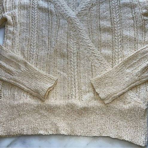 ASTR  THE LABEL | S Wrap Front Pointelle Cream Sweater