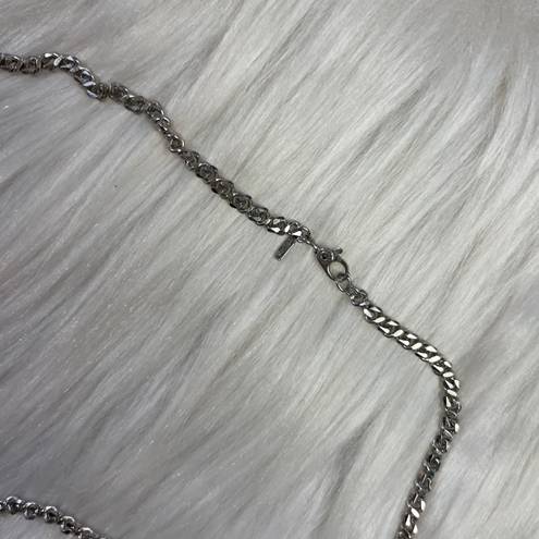 Monet silver tone chain link necklace