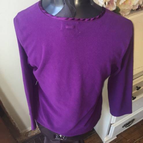 Oscar de la Renta  purple fleece M pullover