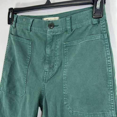 Madewell  The '90s Straight Utility Pant in Canvas Old Spruce Green Size 25