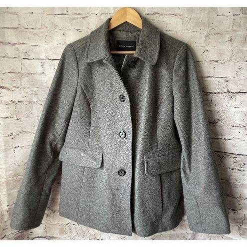 Banana Republic  Grey Wool Blend Peacoat Women’s Jacket Lined Size L