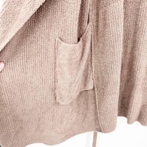 Barefoot Dreams  Womens CozyChic Lite Knit Waist Tie Cardigan Sweater Size XL