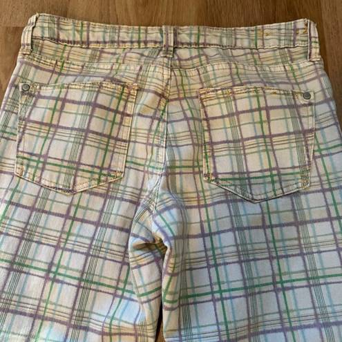 Pilcro and the Letter Press Plaid Straight Leg Pants