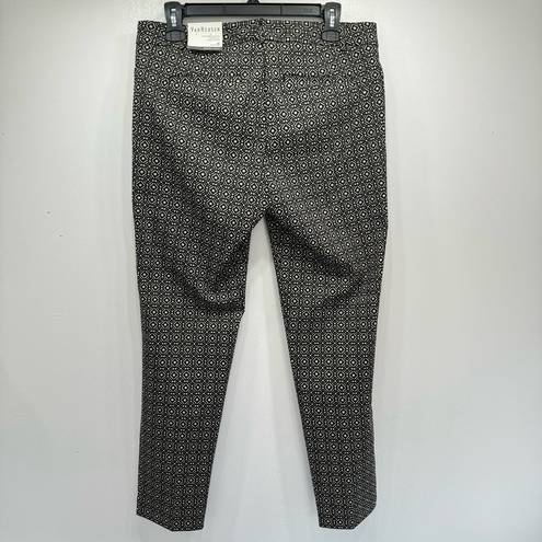 Van Heusen NEW  Slim Fit Ankle Stretch Pants Tan Black Medallion Print Size 8