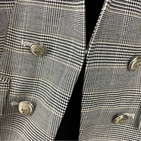 White House | Black Market  Glen Plaid Checked Black Stretch Blazer Jacket 4 new