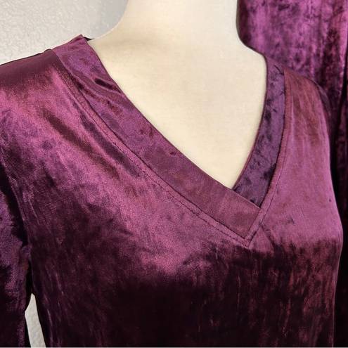 Skinny Girl  Crushed Velvet 2pc Set Maroon mid rise Size XS