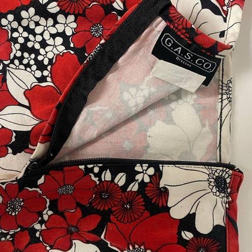 Krass&co Vintage Y2K G.A.S. . Black Red & White Floral Mini Skirt