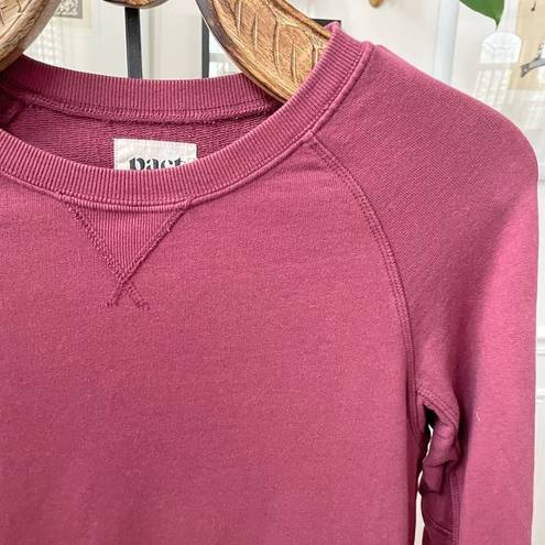 Mulberry Pact Organic Cotton Crewneck Sweatshirt Plum  M