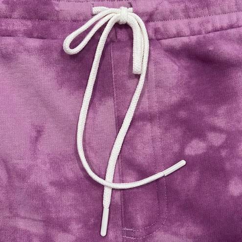 Sonoma Women’s Shorts 3X Fleece Lounge Relaxed Fit Lilac Tye Dye Workout Athletic Gym