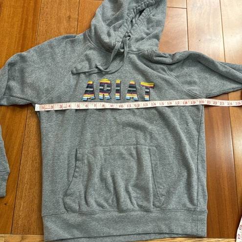 Ariat  R.E.A.L Grey Multicolor Logo Hoodie size M