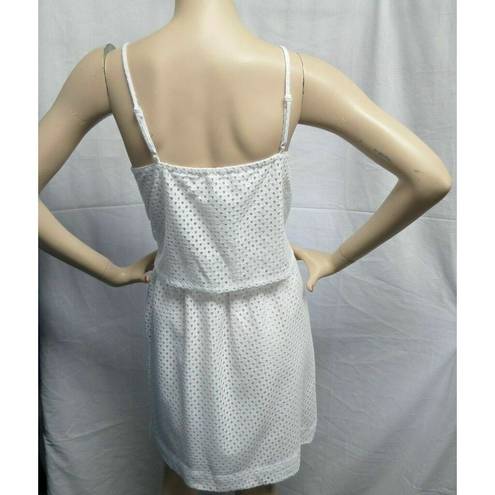 The Loft "" WHITE EYELET OVERLAY TOP CAREER CASUAL DRESS SIZE: 2P NWT $80