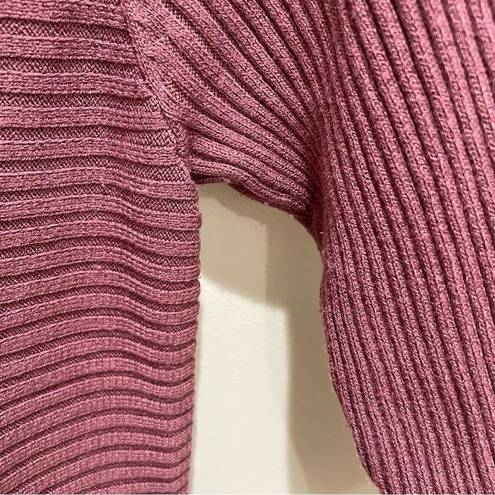 Skinny Girl  Casey Boatneck Rib Knit Sweater Mauve Dust Size Large