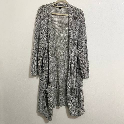 Torrid Grey Pointelle Open Front Cardigan