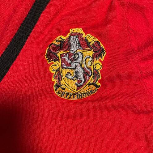 Harry Potter  Gryffindor Red, Black Varsity Cardigan Sweater Size 2XL Button Down