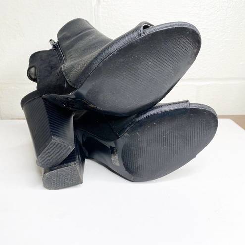 Penny Loves Kenny  Sz 6M Womens open heel ankle boots Block Heel