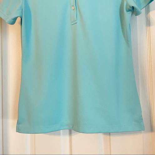 Callaway  Real Blue Short Sleeve Button Up Polo Shirt Size Small