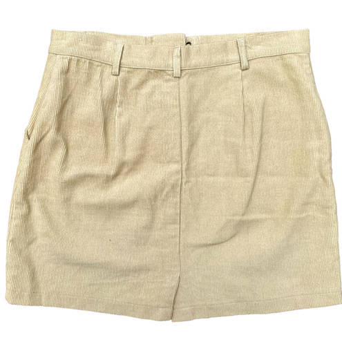 Love Riche  Mini Skirt Corduroy Lace Up Tan Women's Medium