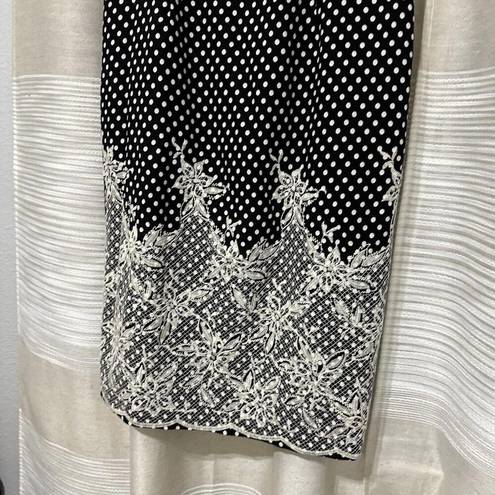 Krass&co Eva Mendes Dress NY &  Black White Polka Dot Lace Overlay Sz 8 $79