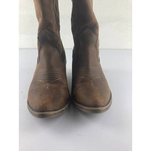 Rampage  Ram-Vida 429105 Womens Mid Shaft Brown Western Cowgirl Boots Sz 7M Rodeo