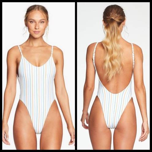 Vitamin A 💕💕 Yasmeen One Piece Swimsuit ~ Palm Springs Stripe 12 D XL NWT