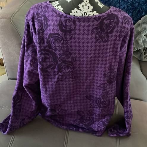 Coldwater Creek  Soft Warm Purple V-Neck Sweater Size 1X (16W - 18W)