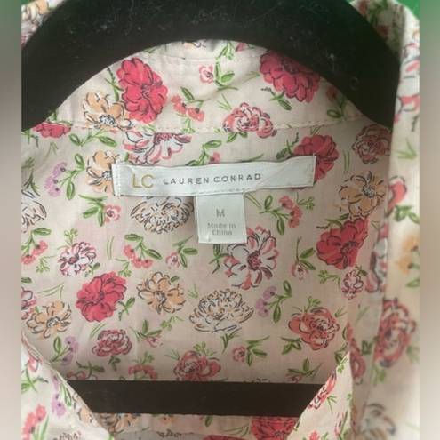 LC Lauren Conrad  Button Down Shirt Floral Cottagecore Size Medium EUC!