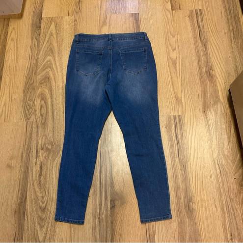 D Jeans Womens Jeans  Skinny Ankle 14/28 Bling Front