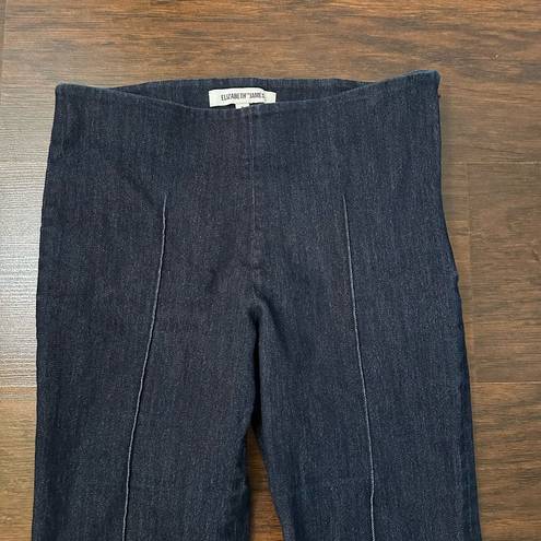 Elizabeth and James  Roberta dark wash cropped raw hem flare jeans size 6