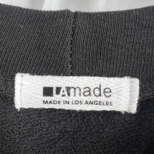 LA Made  Black Distressed Shoulder Sweatshirt Oversized Small New