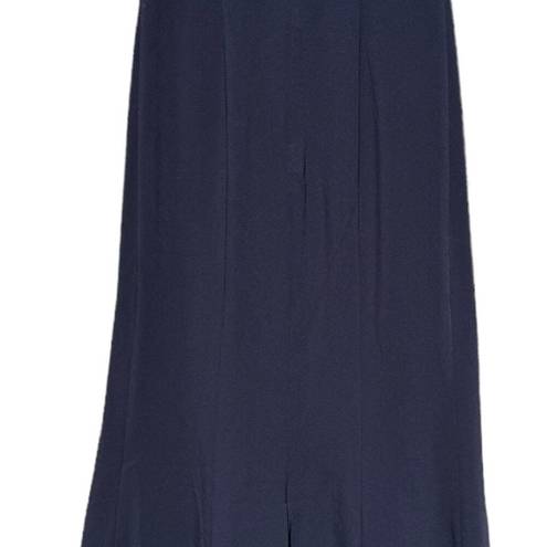 Cinq à Sept  Alexander Halter Full Length Gown Size 4 in Navy