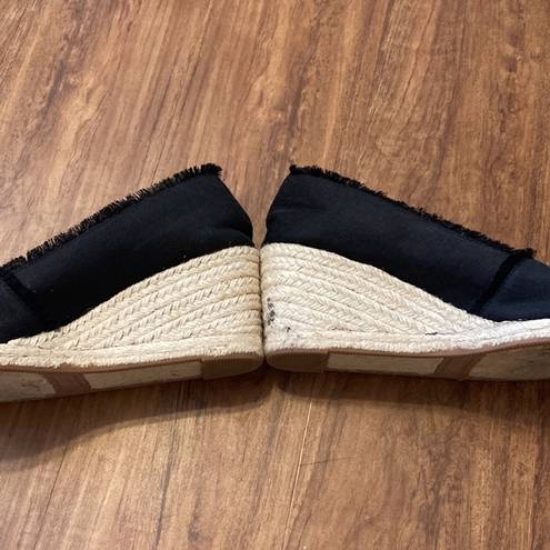 Ralph Lauren  Espadrilles Wedges black size 9 linen