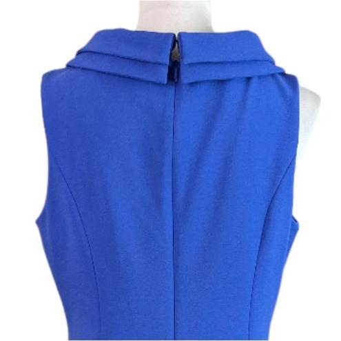 Harper Rose Sheath Midi Dress Fold Collar Sleeveless Blue Purple Women’s Size 12