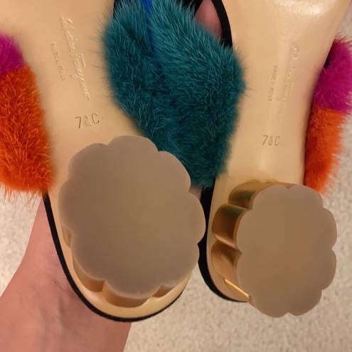 Salvatore Ferragamo  belluno rainbow mink