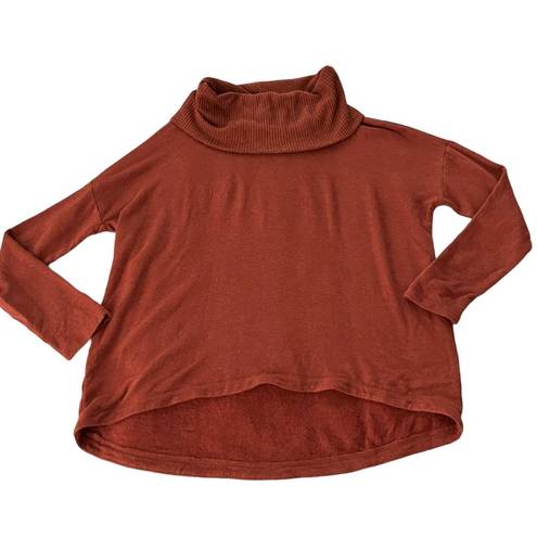 Lou & grey  Super Soft Cowl Neck Sweater, Rust