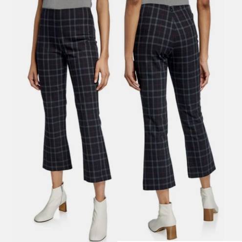 Bailey 44 High Rise Pants Versatile Black & Gray Windowpane Plaid Womens Large