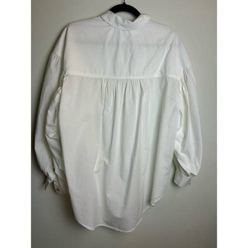 Pilcro  by Anthropologie Oversized XS White Long Sleeve Pocket White Basic