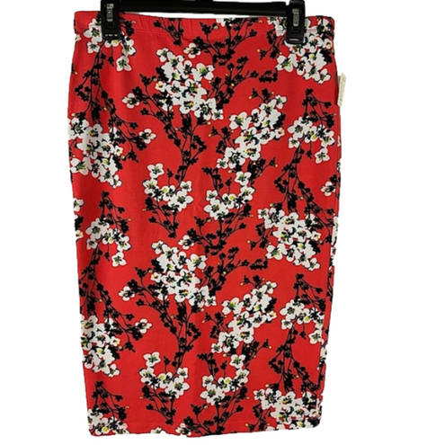 Decree Coral Flower Bodycon Pencil Skirt Women’s Large Brand New