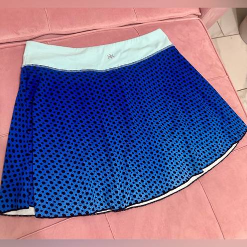 Kyodan  Blue/Black Dot Print Tennis Skirt Size Small