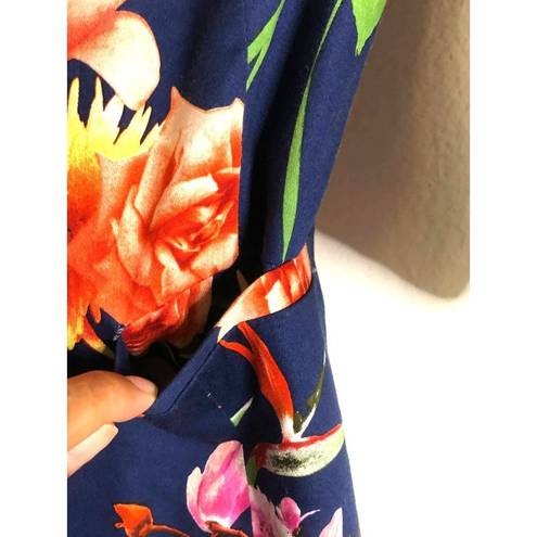 Modcloth  Birds of Paradise Floral Blazer, Navy and Multicolor, Size Small