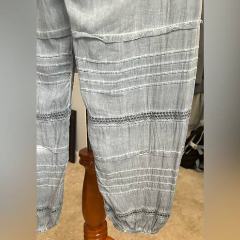 Young Fabulous and Broke . Boho hippie joggers w/elastic waist and tie. Size Small.