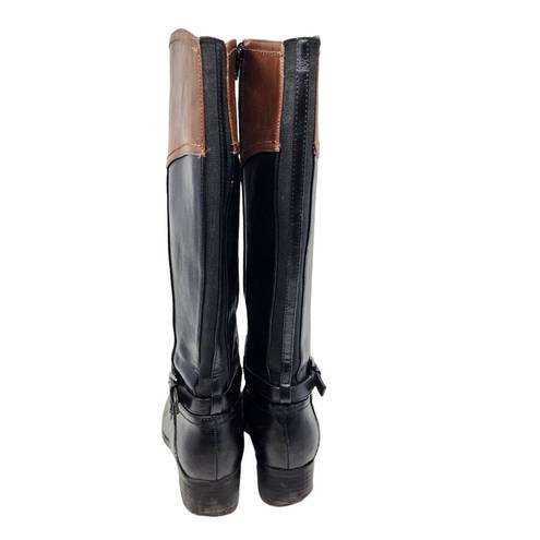 Unisa  Trinee Two Tone Stretch Calf Buckle Detail Knee High Riding Boots Size 8 M