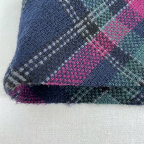 Talbots Outlet Classic Skirt Tartan Plaid Wool Acadamia Dark Blue Purple Green 8