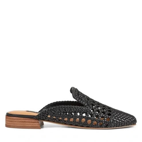 Nine West Shanie Woven Mule Flats in Black