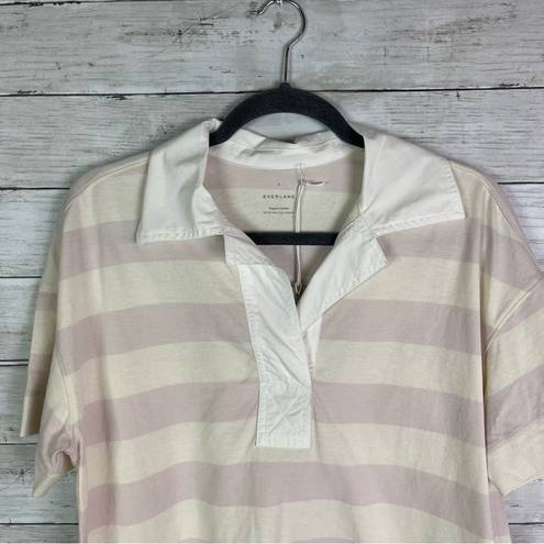 Everlane  Organic Cotton Striped Polo Shirt Size Small