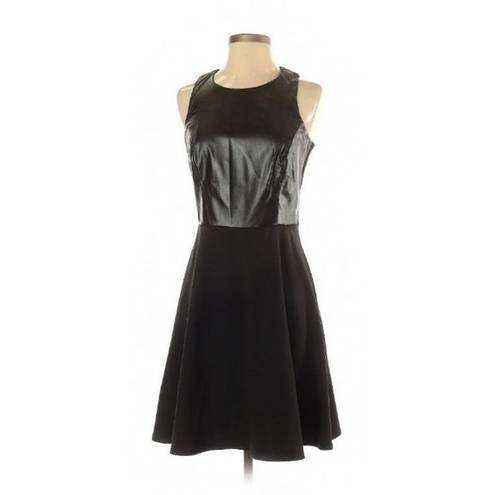 Laundry by Shelli Segal Shelli Segal Faux Leather Fit & Flare Dress Size 4