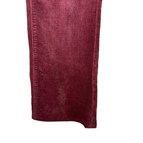 Pilcro  Anthropologie Icon Flare Corduroy Pants Women's 30 Burgundy Y2K