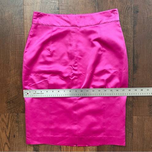 Trina Turk  hot pink silk pencil skirt